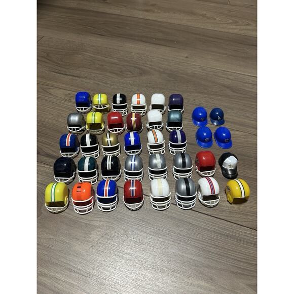 Vintage Lot 38 NFL MLB Mini Gumball Football Baseball Helmets Hats VTG Collect - Picture 1 of 9